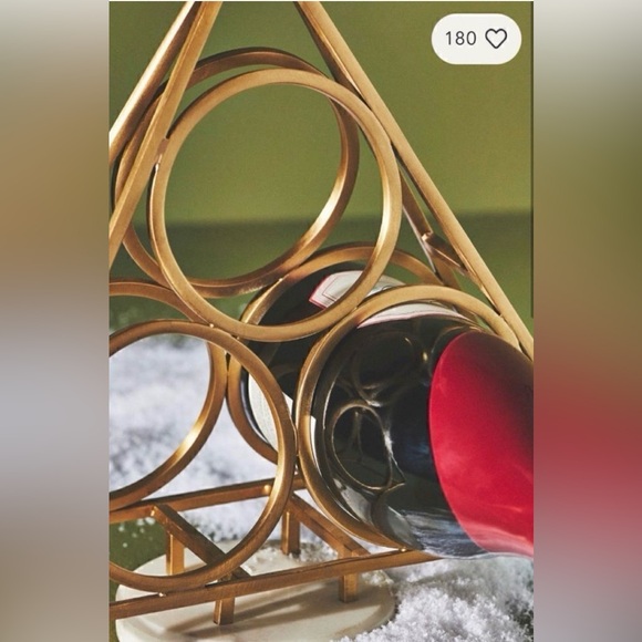 Anthropologie Paloma Dove Bird Brass Marble Wine Bottle Holder Wedding Gift - Picture 2 of 2